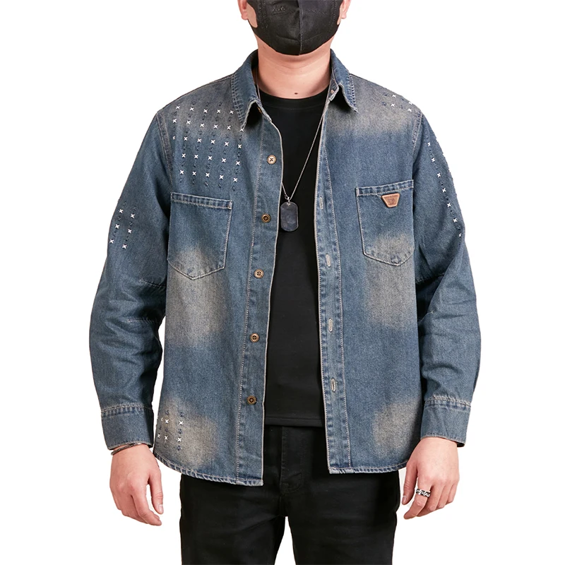 Men's Casual Denim Long Sleeve Shirt Spring Autumn Japanese Blue Washed Workwear Premium Comfort Youth Fashion Casual Outerwear
Men's Casual Denim Long Sleeve Shirt Spring Autumn Japanese Blue Washed Workwear Premium Comfort Youth Fashion Casual Outerwear