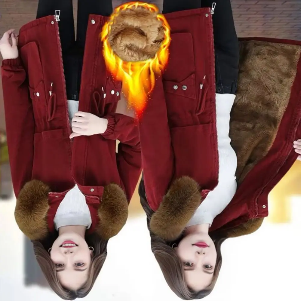 Женская куртка из искусственной овчины, зимняя хлопковая куртка с меховым капюшоном, двойными карманами, завязками на талии, пальто на молнии, ветрозащитная парка
Женская куртка из искусственной овчины, зимняя хлопковая куртка с меховым капюшоном, двойными карманами, завязками на талии, пальто на молнии, ветрозащитная парка