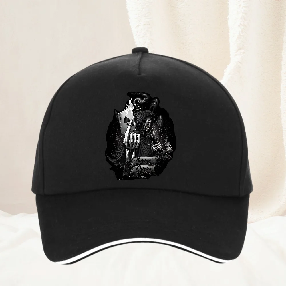 Creative Game Over Skull Spades A Playing printing Baseball Cap Women Men Casual Sunhat adjustable Trucker Hat
Creative Game Over Skull Spades A Playing printing Baseball Cap Women Men Casual Sunhat adjustable Trucker Hat