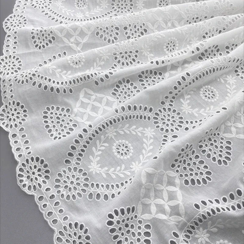 Off-white Hollow-out Cotton Cloth Embroidered Lace Fabric DIY Shirt Dress Clothing Fabric Apparel Sewing Accessories
Off-white Hollow-out Cotton Cloth Embroidered Lace Fabric DIY Shirt Dress Clothing Fabric Apparel Sewing Accessories