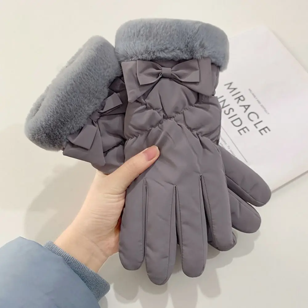 Keep Warm Bow Women Gloves Windproof Waterproof Winter Warm Gloves Mobile Phone Touch Screen Full Finger Cycling Mittens Student
Keep Warm Bow Women Gloves Windproof Waterproof Winter Warm Gloves Mobile Phone Touch Screen Full Finger Cycling Mittens Student