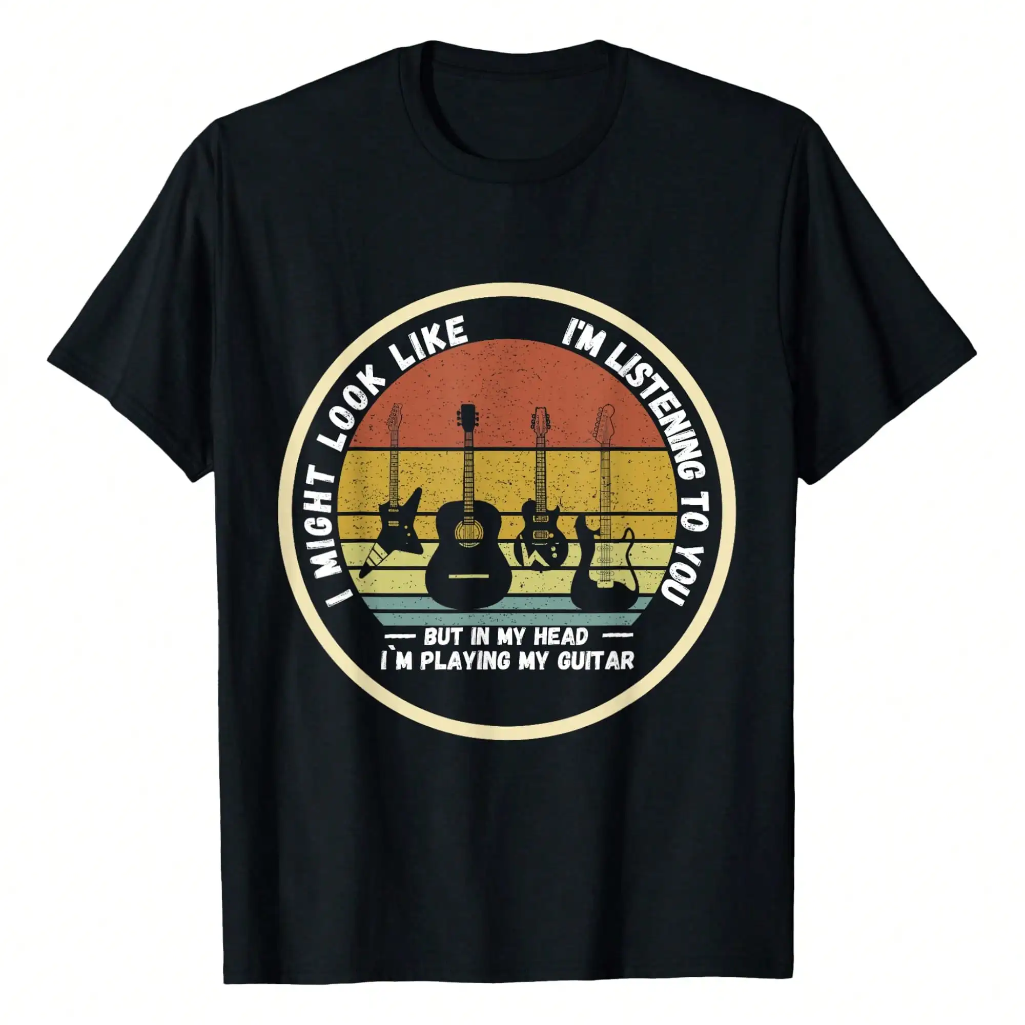 I Might Look Like I'm Listening To You But In My Head Guitar T-Shirt Tees Short Sleeve Casual Women T Shirts 100% Cotton Tee Sh
I Might Look Like I'm Listening To You But In My Head Guitar T-Shirt Tees Short Sleeve Casual Women T Shirts 100% Cotton Tee Sh