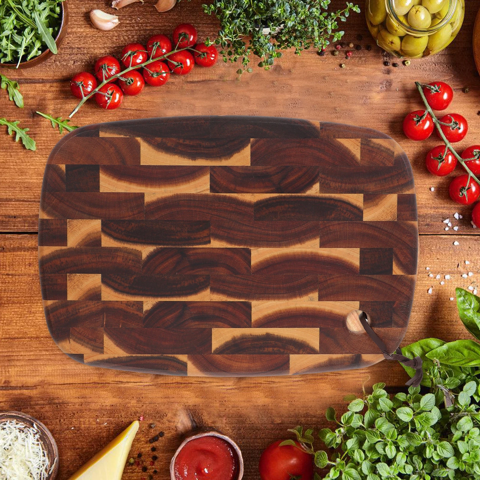 Acacia Wood Cutting Board Splicing Design Meat Fruits Vegetables Multi Use Serving Family Meal Salad
Acacia Wood Cutting Board Splicing Design Meat Fruits Vegetables Multi Use Serving Family Meal Salad