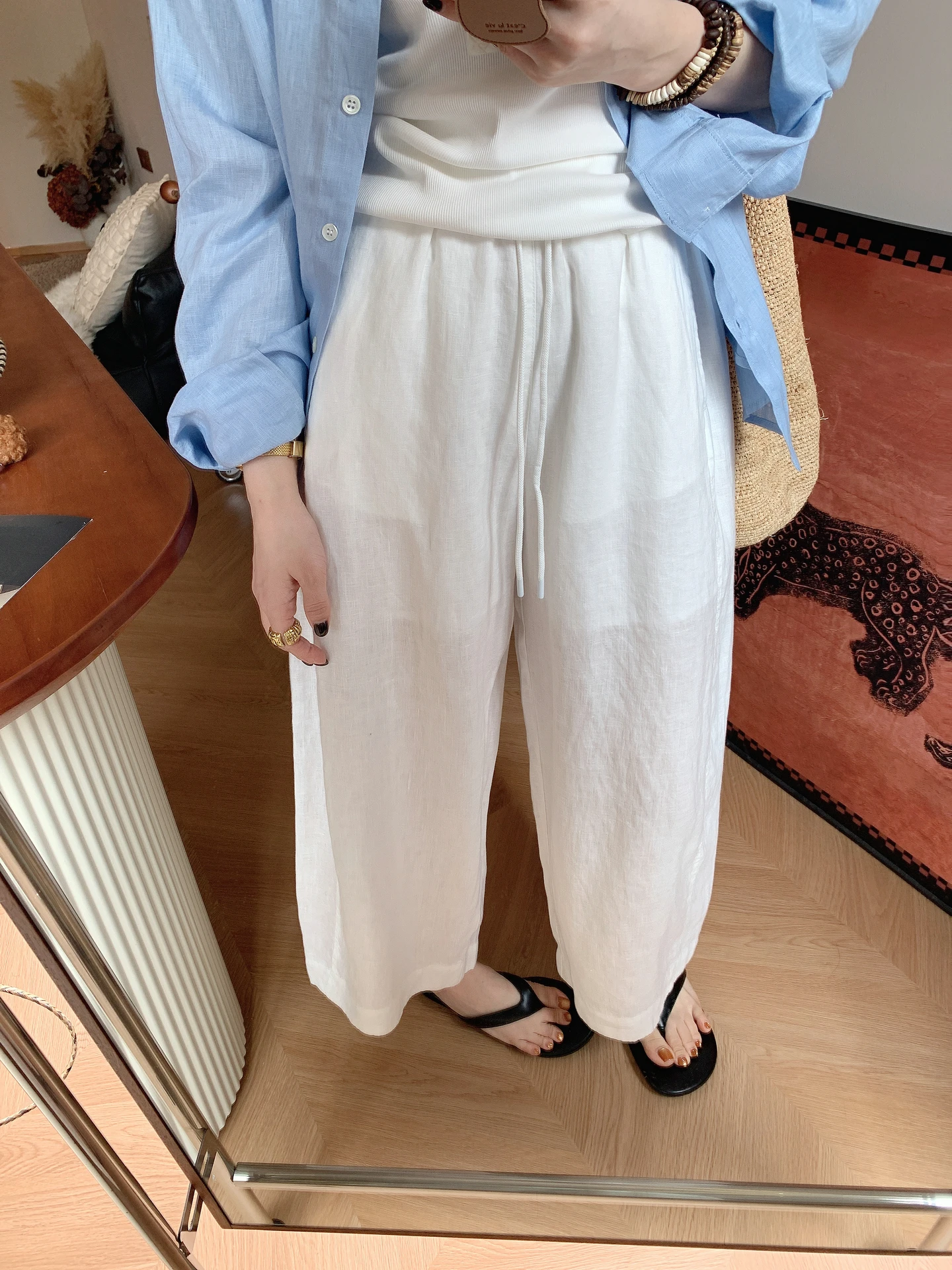 Spring Summer New Nine Points Pure Linen Casual Pants Loose Feeling Grandmother Pants Slim Wide Leg Pants Balloon Pants
Spring Summer New Nine Points Pure Linen Casual Pants Loose Feeling Grandmother Pants Slim Wide Leg Pants Balloon Pants