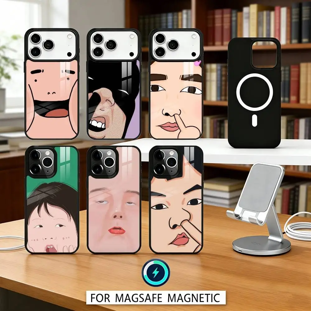 F-FUNNY And cute stickers Phone Case Magnetic For iPhone17 16 15 14 13 12 Pro Max For Magsafe Wireless Charging Cover
F-FUNNY And cute stickers Phone Case Magnetic For iPhone17 16 15 14 13 12 Pro Max For Magsafe Wireless Charging Cover