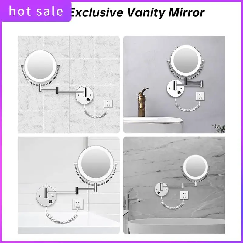 LICG-Makeup Mirror Hanging Mirror Round Double Sided 1X/10X Magnifying With Light Button 360 Swivel-Chrome US Plug
LICG-Makeup Mirror Hanging Mirror Round Double Sided 1X/10X Magnifying With Light Button 360 Swivel-Chrome US Plug