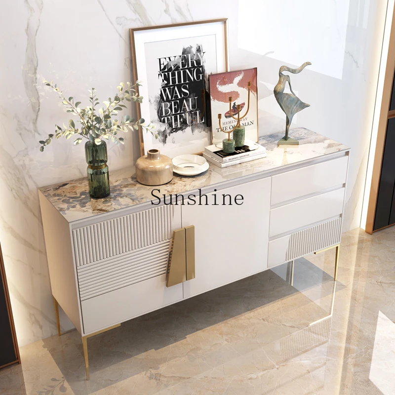 Italian modern simple villa living room high-end cream wind rock slab locker
Italian modern simple villa living room high-end cream wind rock slab locker
