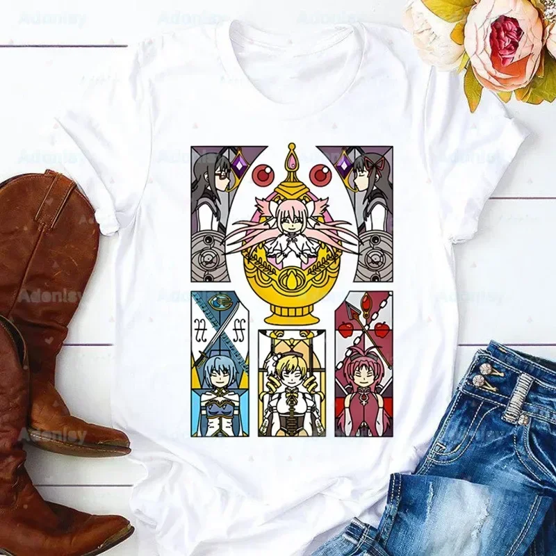 Puella Magi Madoka Magica женская футболка для девочек Harajuku корейский стиль графические топы Kawaii женская футболка, Прямая поставка 
Puella Magi Madoka Magica женская футболка для девочек Harajuku корейский стиль графические топы Kawaii женская футболка, Прямая поставка