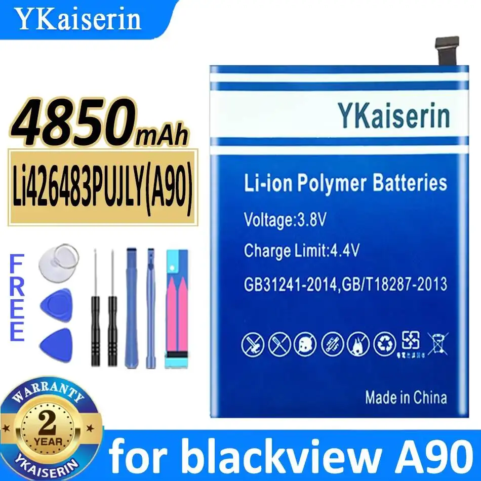 4850mAh High-Efficiency Mobile Phone Battery For Blackview A90 Li426483PUJLY
4850mAh High-Efficiency Mobile Phone Battery For Blackview A90 Li426483PUJLY