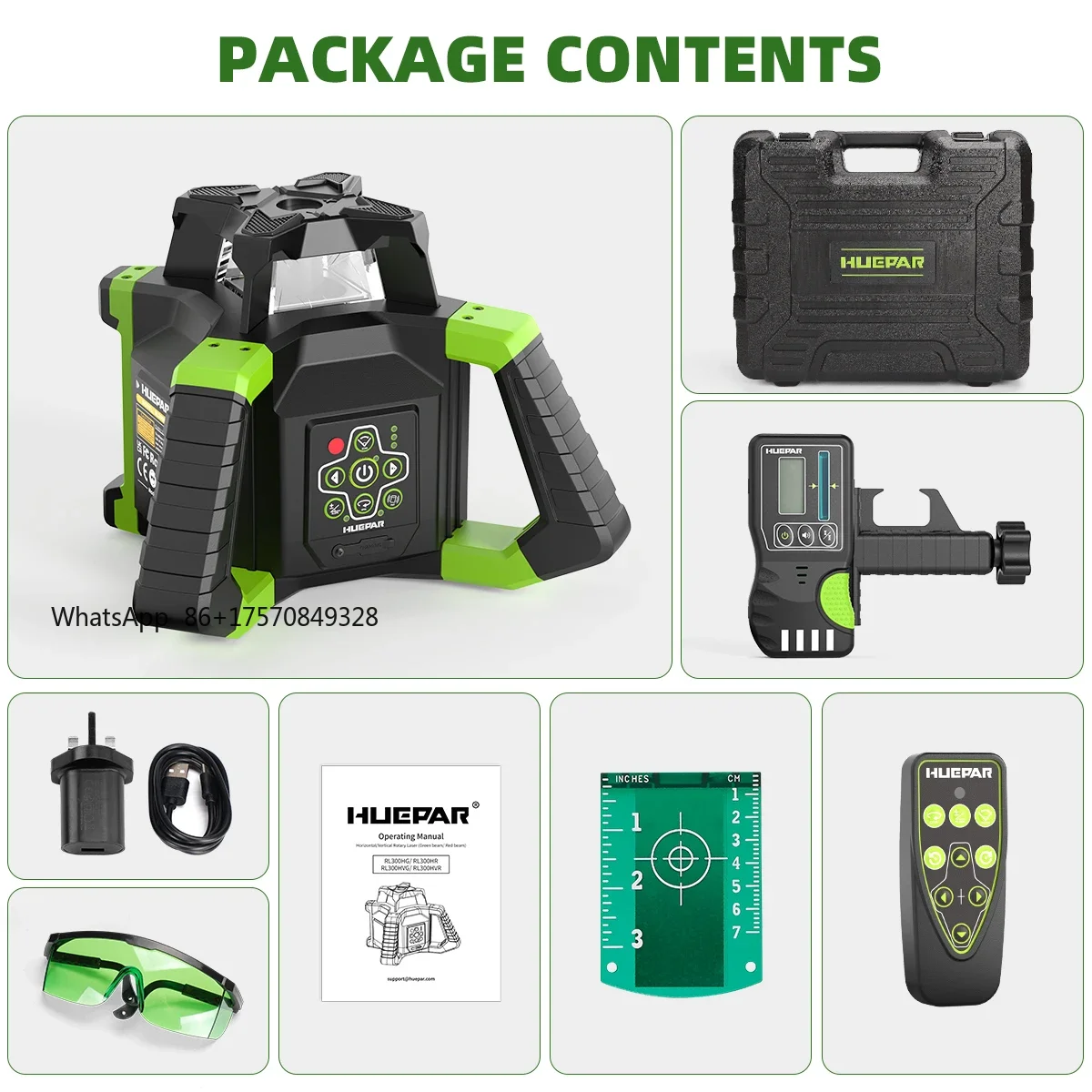 Level Huepar RL300HVG, Indoor Self Leveling Rotating 2-level Waterproof Suitable for Outdoor Construction
Level Huepar RL300HVG, Indoor Self Leveling Rotating 2-level Waterproof Suitable for Outdoor Construction