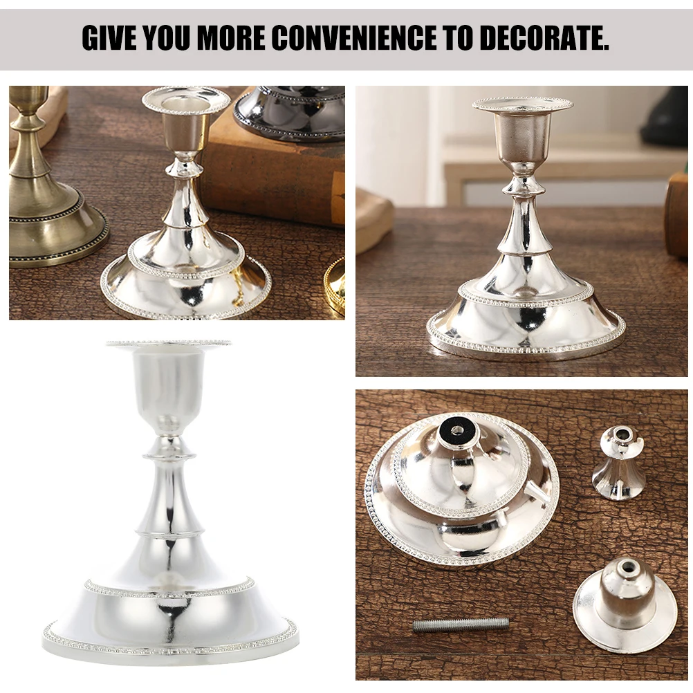 2pcs European Style Alloy Holder Decorative Taper Dinner Party Wedding Centerpiece Desktop Stand Rust Resistant Stable
2pcs European Style Alloy Holder Decorative Taper Dinner Party Wedding Centerpiece Desktop Stand Rust Resistant Stable