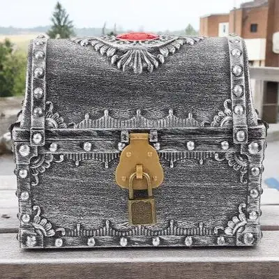 Small Pirate Treasure Chest Vintage Plastic Decorative Box Lock Key Mini Storage and Gift Box Treasure Chest Pirate Decor
Small Pirate Treasure Chest Vintage Plastic Decorative Box Lock Key Mini Storage and Gift Box Treasure Chest Pirate Decor
