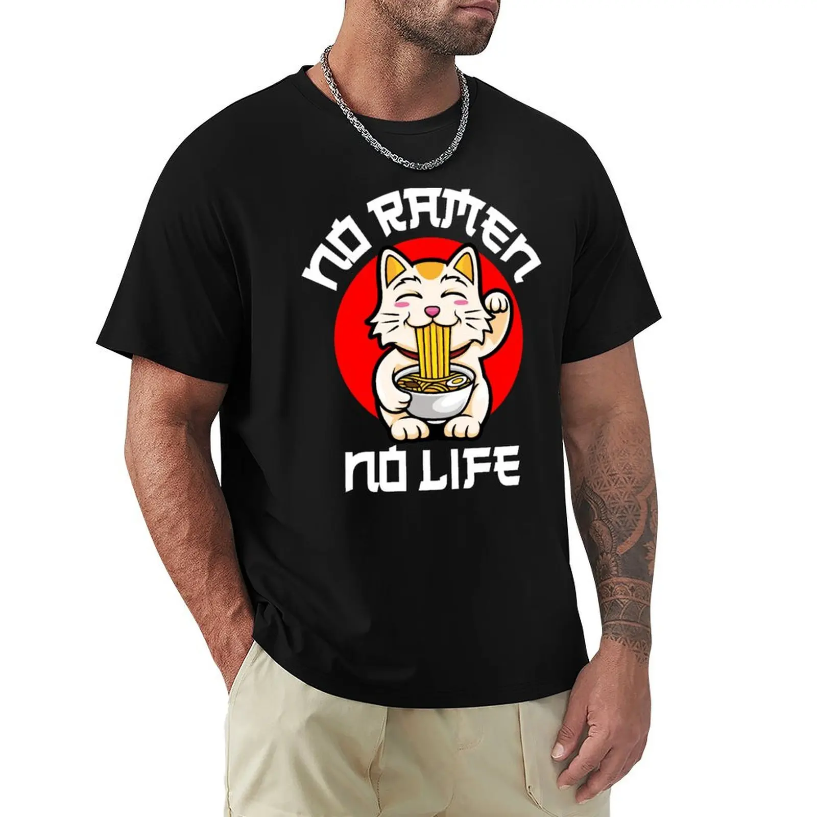 No Ramen No Life Anime Japanese Noodles Cat T-Shirt Gym Wear Breathable Short Sleeve Tee
No Ramen No Life Anime Japanese Noodles Cat T-Shirt Gym Wear Breathable Short Sleeve Tee