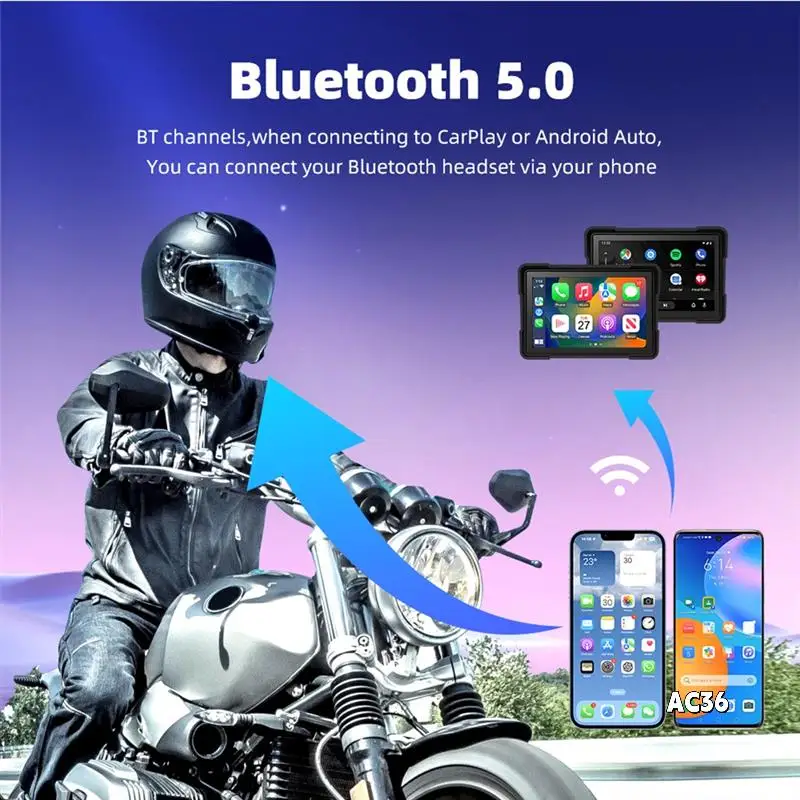 Motorcycle Dashboard Navigation Display Screen 5 Inch Wireless Carplay Moto Portable Digital Auto Monitor
Motorcycle Dashboard Navigation Display Screen 5 Inch Wireless Carplay Moto Portable Digital Auto Monitor