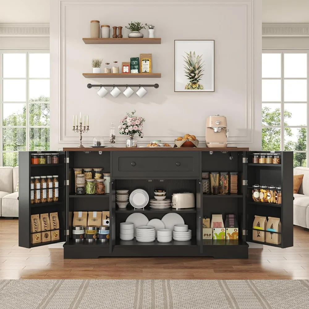 Buffet Cabinet with Storage,with Drawer, Wood Coffee Bar Station with Charging Station, Modern Kitchen Buffet Sideboard
Buffet Cabinet with Storage,with Drawer, Wood Coffee Bar Station with Charging Station, Modern Kitchen Buffet Sideboard