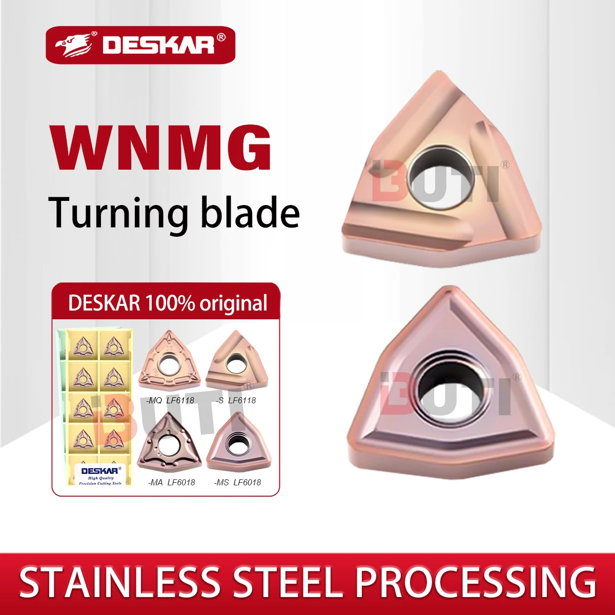 DESKAR 100% Original WNMG080404 WNMG080408 MA MS JMS MQ HS HA GS MM R-S L-S LF6018 LF6118 CNC Carbide Blade Lathe Cutter Cutting
DESKAR 100% Original WNMG080404 WNMG080408 MA MS JMS MQ HS HA GS MM R-S L-S LF6018 LF6118 CNC Carbide Blade Lathe Cutter Cutting