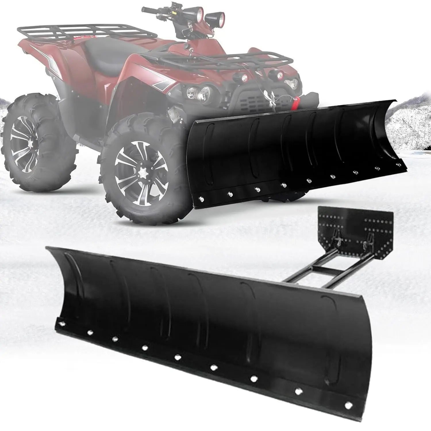 ATV Snow Plow Kit, Adjustable Universal Switchblade Plow, 45 Inch Steel UTV Snow Plow Kit for SUV UTV ATV Trolleys, Customized
ATV Snow Plow Kit, Adjustable Universal Switchblade Plow, 45 Inch Steel UTV Snow Plow Kit for SUV UTV ATV Trolleys, Customized