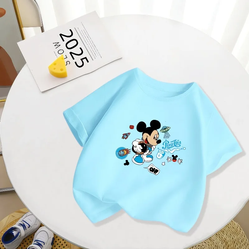 Summer Children's T-shirt 2026 Cute Cartoon Mickey Print Pure Cotton Loose Casual Round Neck Parent-child Outfit Short Sleeved
Summer Children's T-shirt 2026 Cute Cartoon Mickey Print Pure Cotton Loose Casual Round Neck Parent-child Outfit Short Sleeved