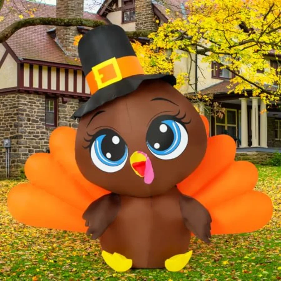 5.4 FT Thanksgiving Decorations Inflatables Outdoor Big Eye Turkey Blow Up Inflatable with Built-in LEDs for Holiday Yard Lawn
5.4 FT Thanksgiving Decorations Inflatables Outdoor Big Eye Turkey Blow Up Inflatable with Built-in LEDs for Holiday Yard Lawn