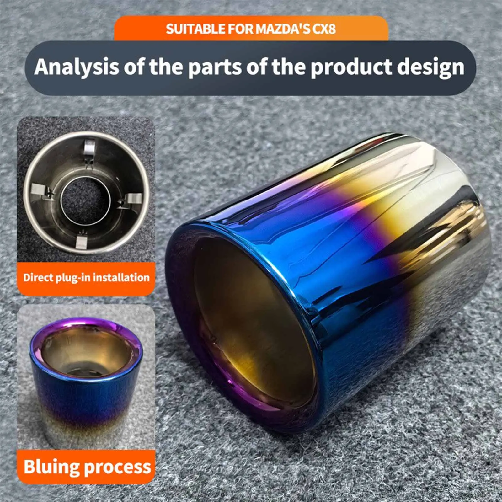 Automobile Exhaust Pipe Sleeve Circular Stainless Steel Tail Throat Muffler Tip Suitable for MAZDA's CX5 Auto Modification Parts
Automobile Exhaust Pipe Sleeve Circular Stainless Steel Tail Throat Muffler Tip Suitable for MAZDA's CX5 Auto Modification Parts