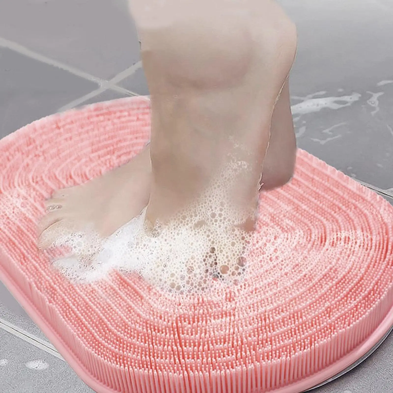 Shower Foot Scrubber Mat Multifunctional with Non Slip Suction Cups Comfortable Bathroom Accessories Soft Bath Wash Pad Silicone
Shower Foot Scrubber Mat Multifunctional with Non Slip Suction Cups Comfortable Bathroom Accessories Soft Bath Wash Pad Silicone