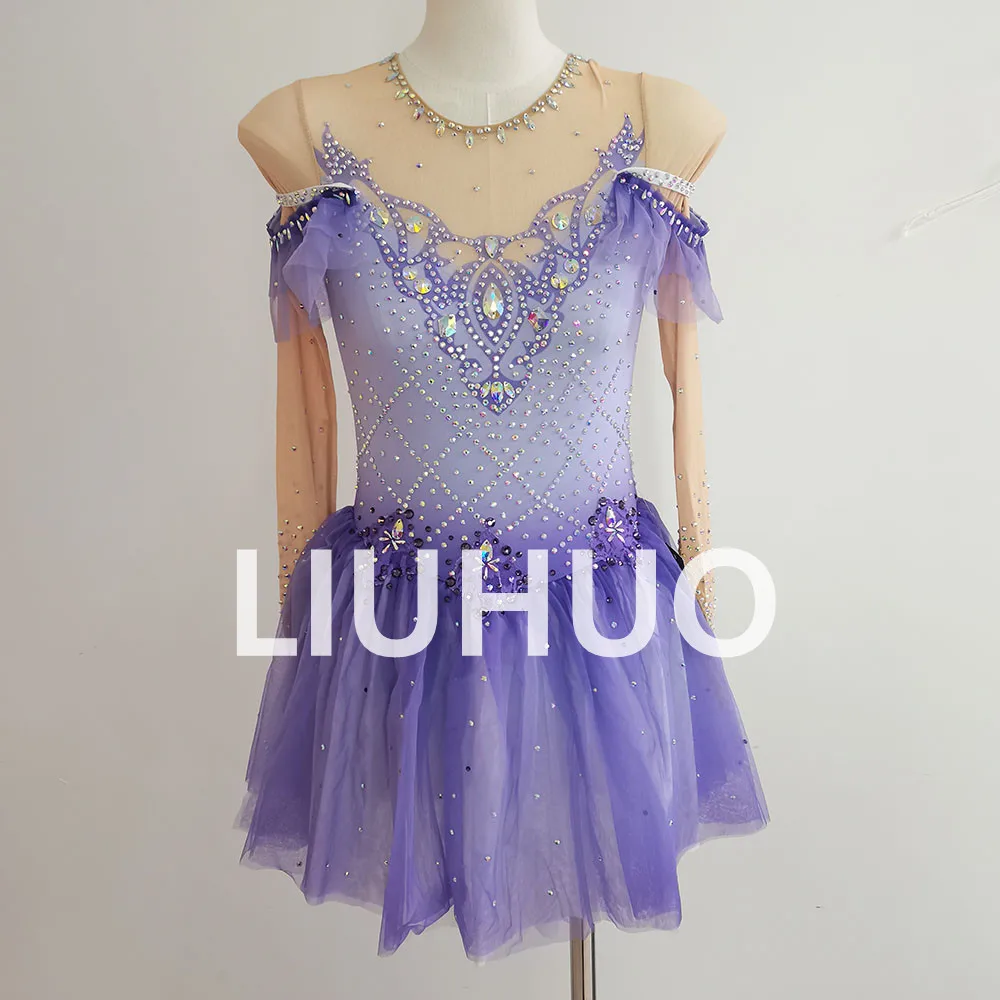LIUHUO Ice Figure Skating Dress Girls purple Gradient Women Teens Stretchy Spandex Competition training suit
LIUHUO Ice Figure Skating Dress Girls purple Gradient Women Teens Stretchy Spandex Competition training suit