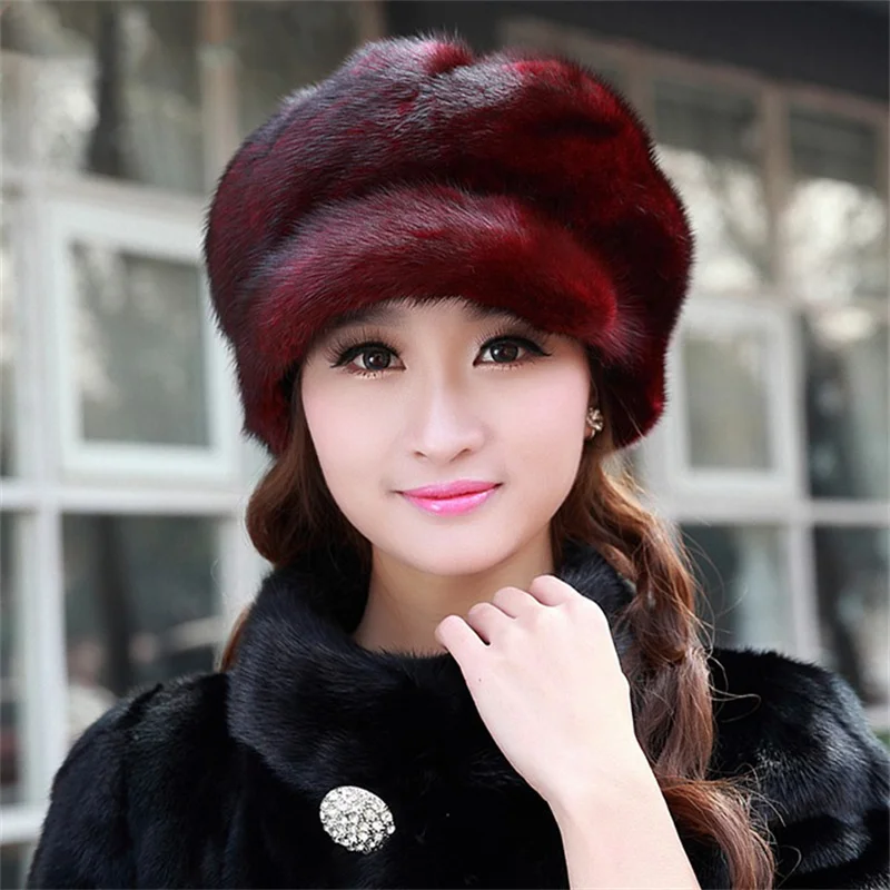 Ladies Winter Elegant Earm Fur Hat Fold Design Luxury Mink Fur Cap Winter Outdoor Uhigh-end Wind And Cold Protective Ear Cap
Ladies Winter Elegant Earm Fur Hat Fold Design Luxury Mink Fur Cap Winter Outdoor Uhigh-end Wind And Cold Protective Ear Cap
