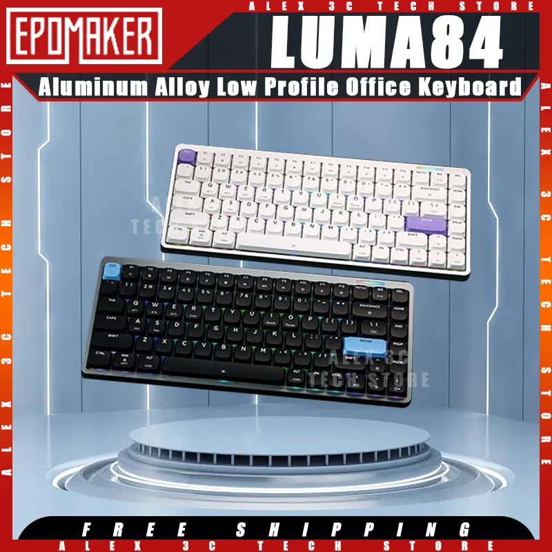 EPOMAKER LUMA84 Механическая клавиатура Трехрежимная низкопрофильная прокладка из алюминиевого сплава VIA/QMK RGB Эргономичная офисная клавиатура
EPOMAKER LUMA84 Механическая клавиатура Трехрежимная низкопрофильная прокладка из алюминиевого сплава VIA/QMK RGB Эргономичная офисная клавиатура