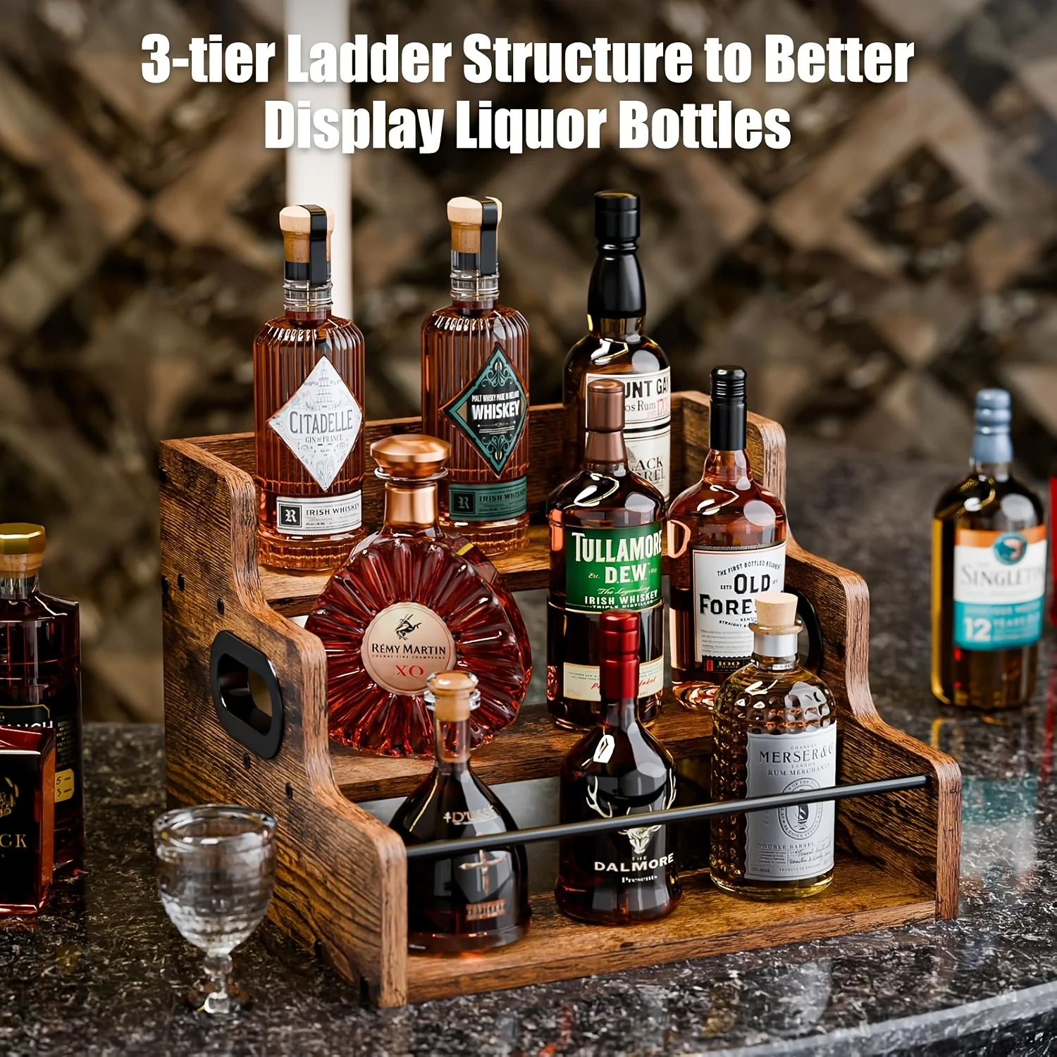 Three-Tier Solid Wood Wine Bottle Display Rack, Coffee Syrup Storage Rack, Countertop Wine Rack, Bar, Wine Cabinet, Home Wine Rack, Multifunctional Desktop Coffee Rack, Kitchen Spice Rack, Wine Cabinet, Suitable for Storing Whiskey, Spirits, and Spices
Three-Tier Solid Wood Wine Bottle Display Rack, Coffee Syrup Storage Rack, Countertop Wine Rack, Bar, Wine Cabinet, Home Wine Rack, Multifunctional Desktop Coffee Rack, Kitchen Spice Rack, Wine Cabinet, Suitable for Storing Whiskey, Spirits, and Spices