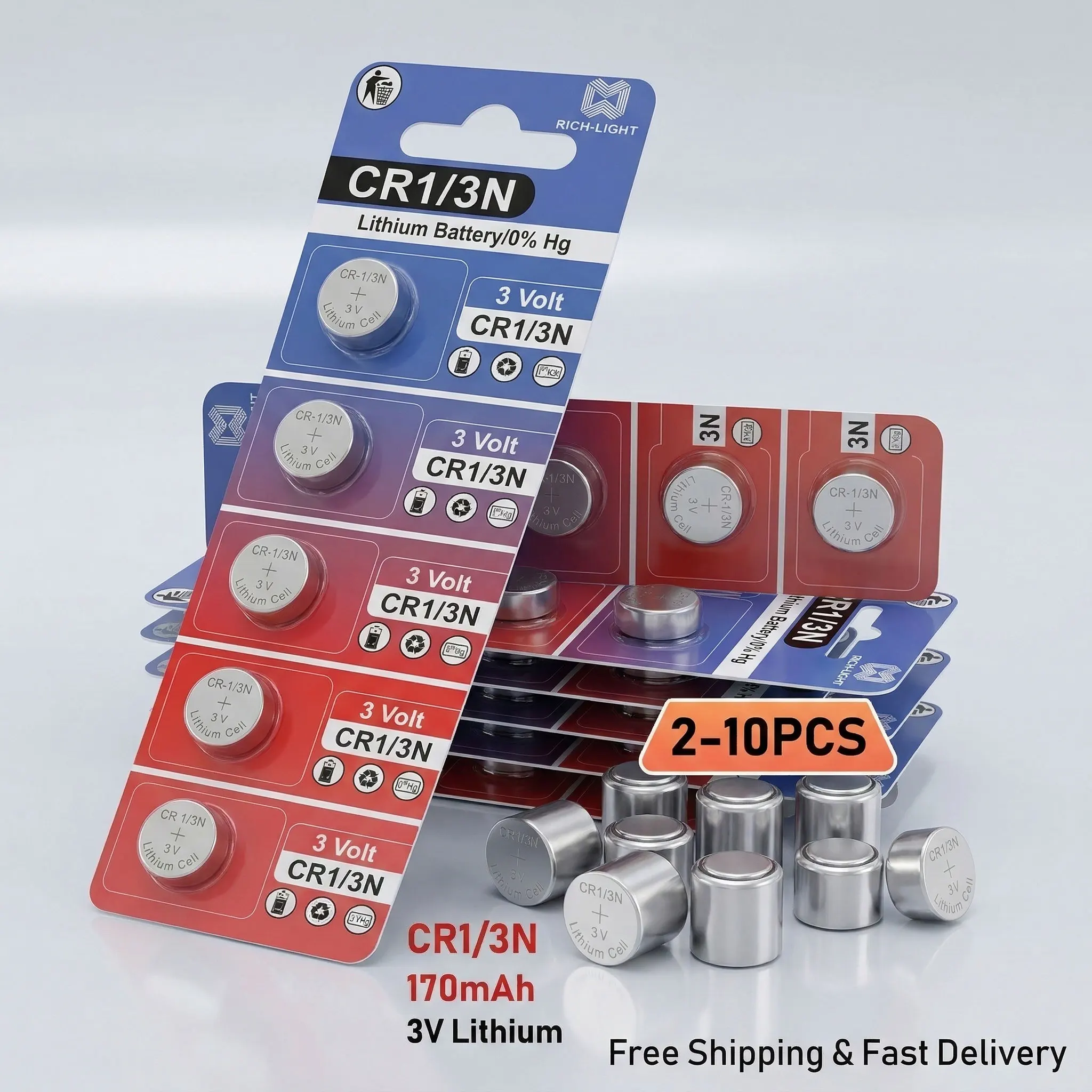 High Quality CR1/3N Lithium Battery 3V 170mAh Replace DL-1/3N CR-1/3N CR13N for Canon M6 M7 and Other Devices
High Quality CR1/3N Lithium Battery 3V 170mAh Replace DL-1/3N CR-1/3N CR13N for Canon M6 M7 and Other Devices