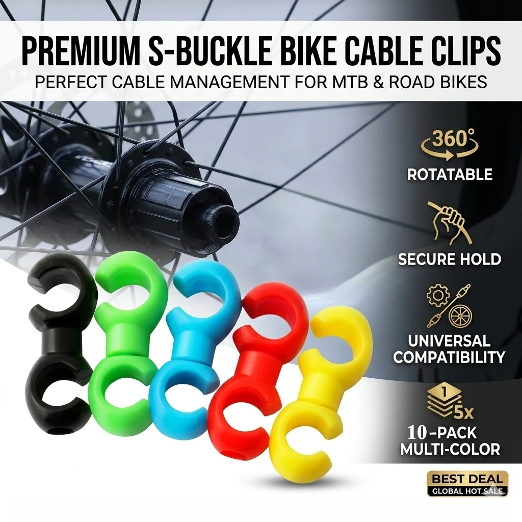 Bike Cable Clips S Buckle Rotatable Brake Derailleur Shift Line Housing Tube Clasp For MTB Road Cycling Repair Accessory Parts
Bike Cable Clips S Buckle Rotatable Brake Derailleur Shift Line Housing Tube Clasp For MTB Road Cycling Repair Accessory Parts
