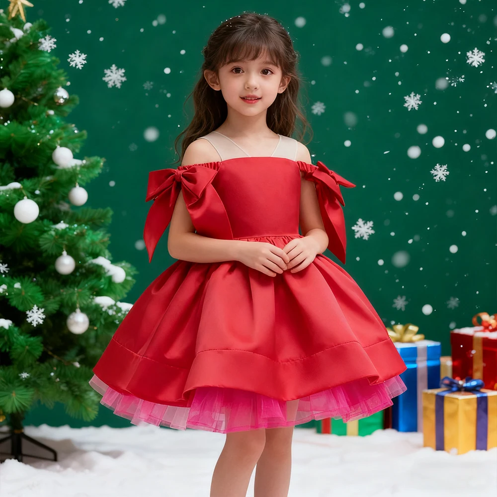 Christmas Elegant Party Dresses For Girls Off-shoulder Princess Dress Kids New Year Red Gown Birthday Dress Children's Clothing
Christmas Elegant Party Dresses For Girls Off-shoulder Princess Dress Kids New Year Red Gown Birthday Dress Children's Clothing
