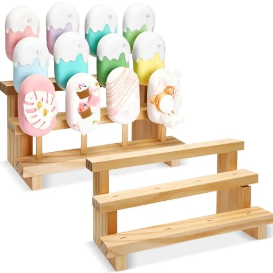 2 Pcs Cakesicle Stand Wood Lollipop Holder Display 3 Tier Candy Sticks Holder 12 Holes Wooden Rectangle Cakesicle Shelf for Wed
2 Pcs Cakesicle Stand Wood Lollipop Holder Display 3 Tier Candy Sticks Holder 12 Holes Wooden Rectangle Cakesicle Shelf for Wed