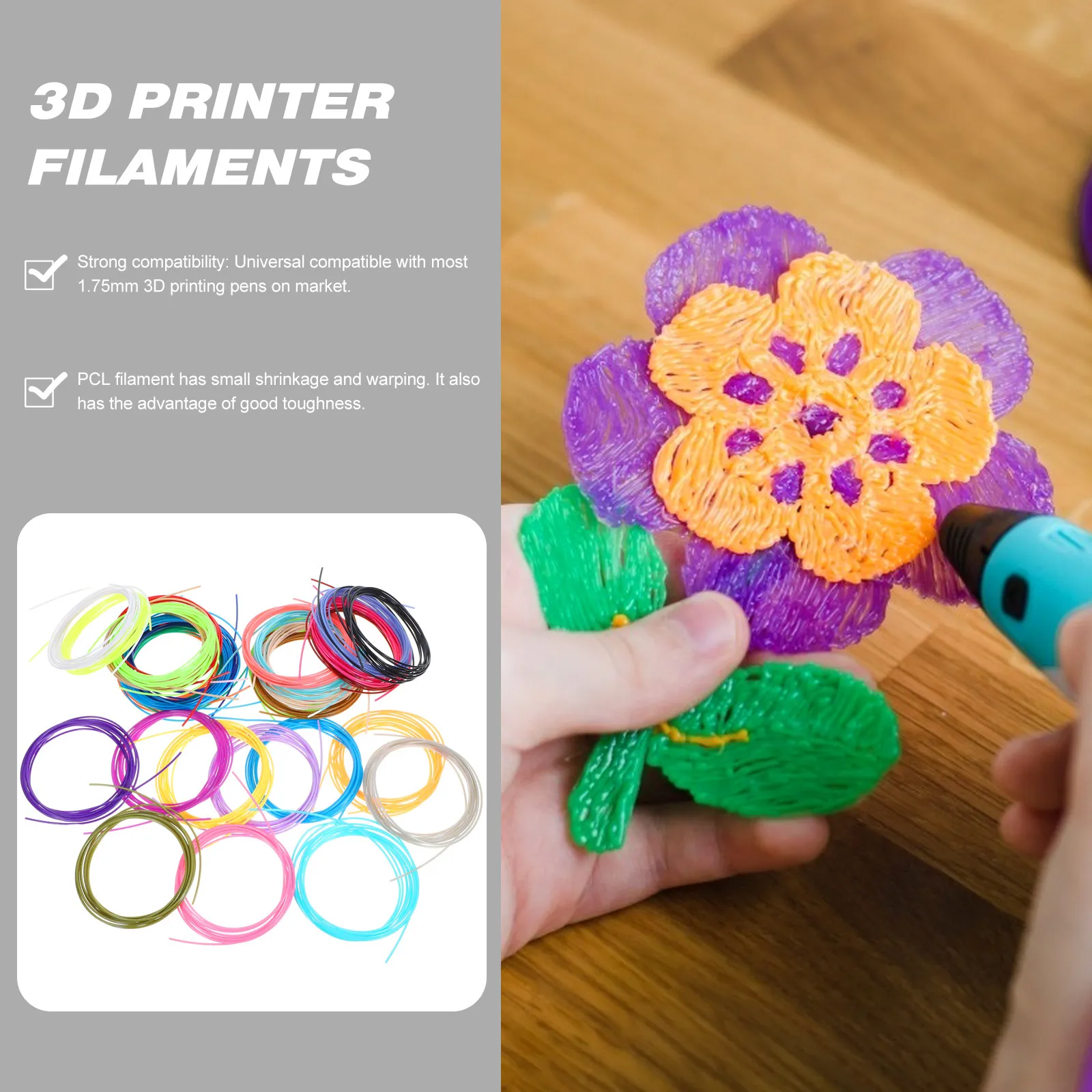 30 Rolls 3D Printing Filament 1.75mm High-Temperature Resistant Wear-Resistant Smooth Bubble-Free Professional Grade for 3D
30 Rolls 3D Printing Filament 1.75mm High-Temperature Resistant Wear-Resistant Smooth Bubble-Free Professional Grade for 3D