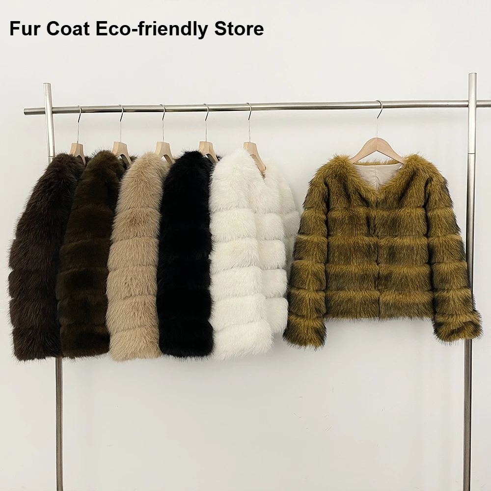 Women Cropped Faux Fur Jacket Soft Fluffy New in Coats & Jackets Faux Fur Coat Luxury Clothes Woman Designers Coat with Fur
Women Cropped Faux Fur Jacket Soft Fluffy New in Coats & Jackets Faux Fur Coat Luxury Clothes Woman Designers Coat with Fur