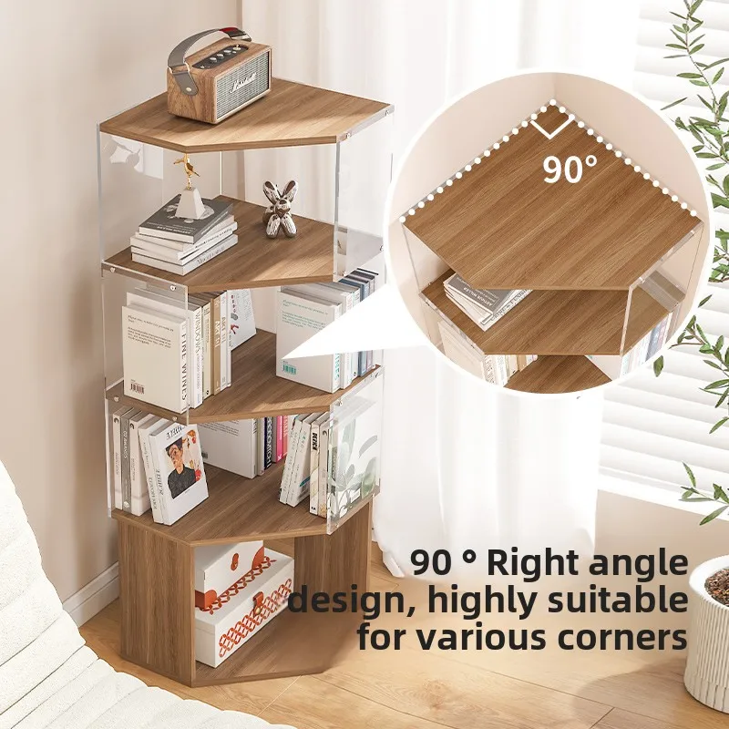 Solid wood corner bookshelf floor-to-ceiling storage living room cabinet bedroom bedside book
Solid wood corner bookshelf floor-to-ceiling storage living room cabinet bedroom bedside book