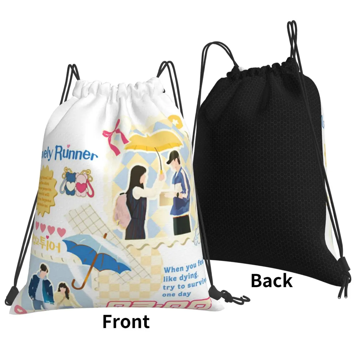 Lovely Runner Kdrama Backpacks Fashion Drawstring Bags Shoes Bag Book Bags for Travel School
Lovely Runner Kdrama Backpacks Fashion Drawstring Bags Shoes Bag Book Bags for Travel School