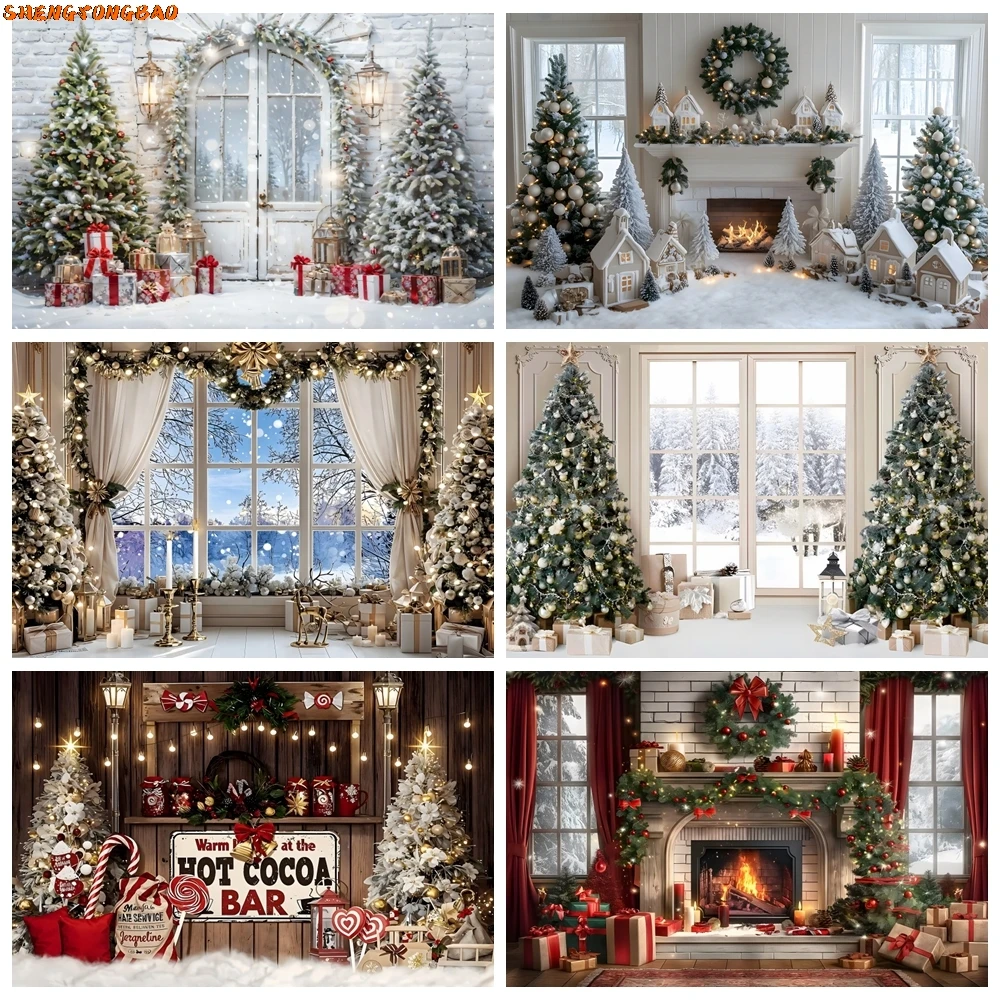 Merry Christmas Backdrop Winter Window Fireplace Xmas Tree Gifts Wreath Family Party Kids Portrait Photography Background Decor
Merry Christmas Backdrop Winter Window Fireplace Xmas Tree Gifts Wreath Family Party Kids Portrait Photography Background Decor