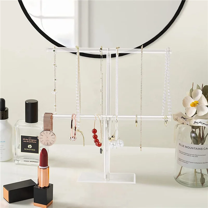 ABWP-2X Jewelry Stand Necklace Holder, Jewelry Display Holder, Necklace And Bracelet Hanging Organizer, Clear Tower Stand
ABWP-2X Jewelry Stand Necklace Holder, Jewelry Display Holder, Necklace And Bracelet Hanging Organizer, Clear Tower Stand