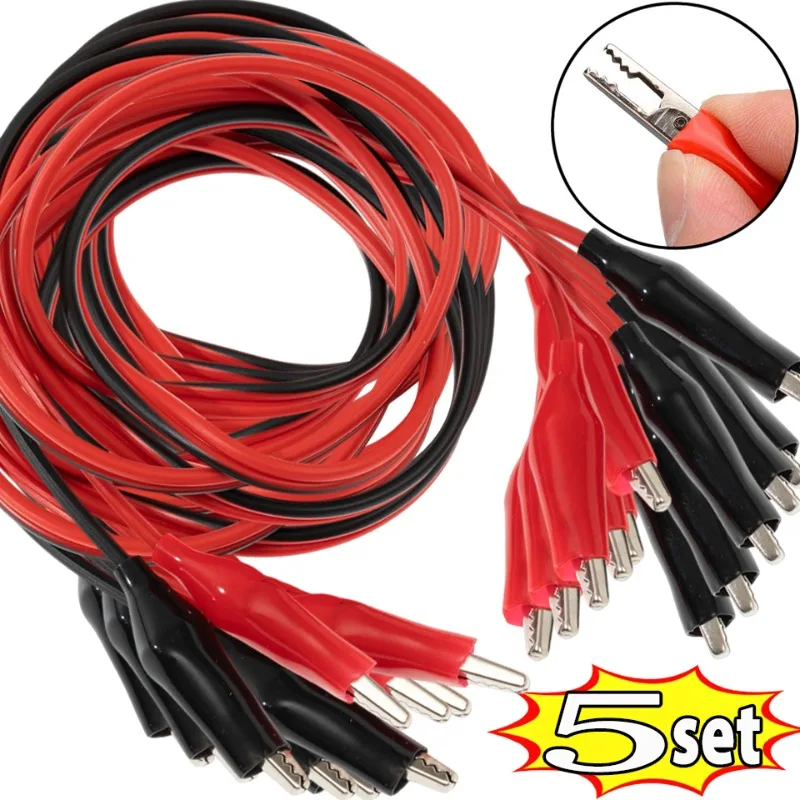 1M Red Black Alligator Clips DIY Test Leads Double-ended Crocodile Test Clips for Multimeter Measure Tool Cable Lead Connector
1M Red Black Alligator Clips DIY Test Leads Double-ended Crocodile Test Clips for Multimeter Measure Tool Cable Lead Connector