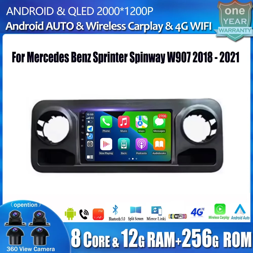Android Carplay Auto For Mercedes Benz Sprinter Spinway W907 2018 - 2021Car Radio Navigation GPS Multimedia Video Player
Android Carplay Auto For Mercedes Benz Sprinter Spinway W907 2018 - 2021Car Radio Navigation GPS Multimedia Video Player