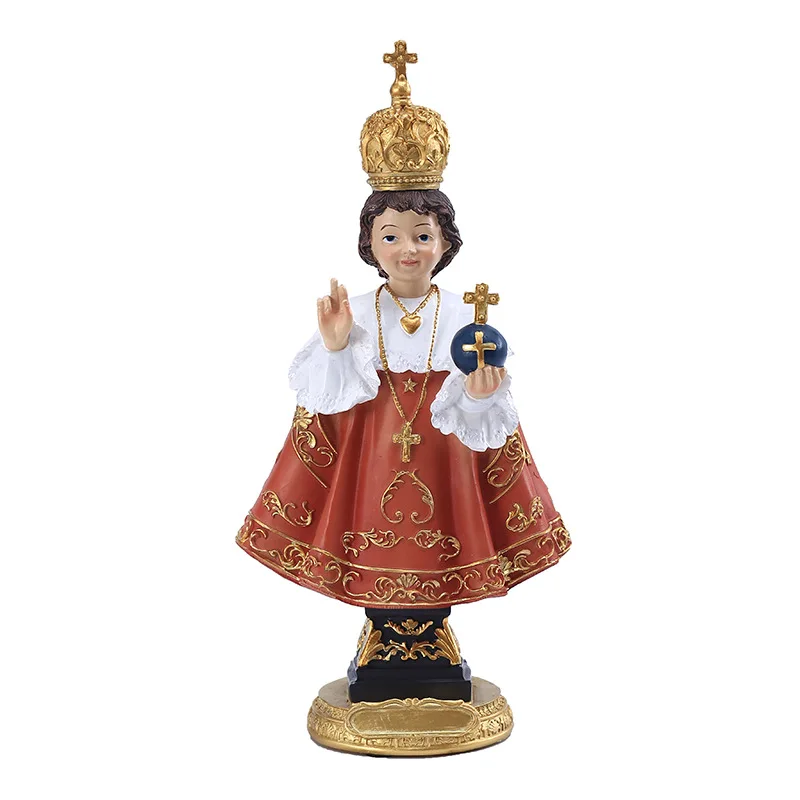 Infant of Prague Statue Resin Holy Jesus Figurine with Cross Red Robe Infant of Prague Statue 11.8" Catholic
Infant of Prague Statue Resin Holy Jesus Figurine with Cross Red Robe Infant of Prague Statue 11.8" Catholic
