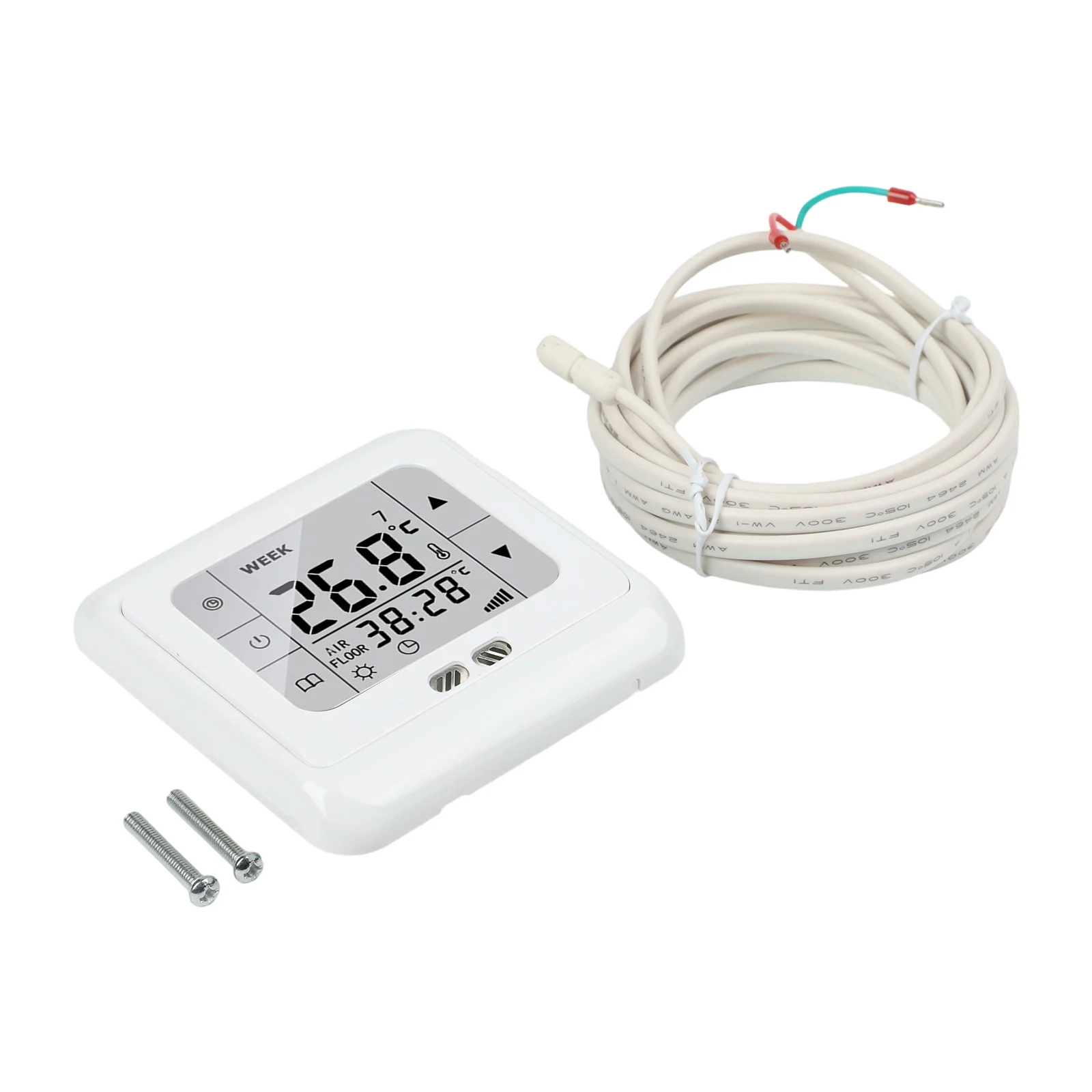 Thermostat Touchscreen Underfloor Heating Room Controller Dual Temperature Display Automatically Calibration Function