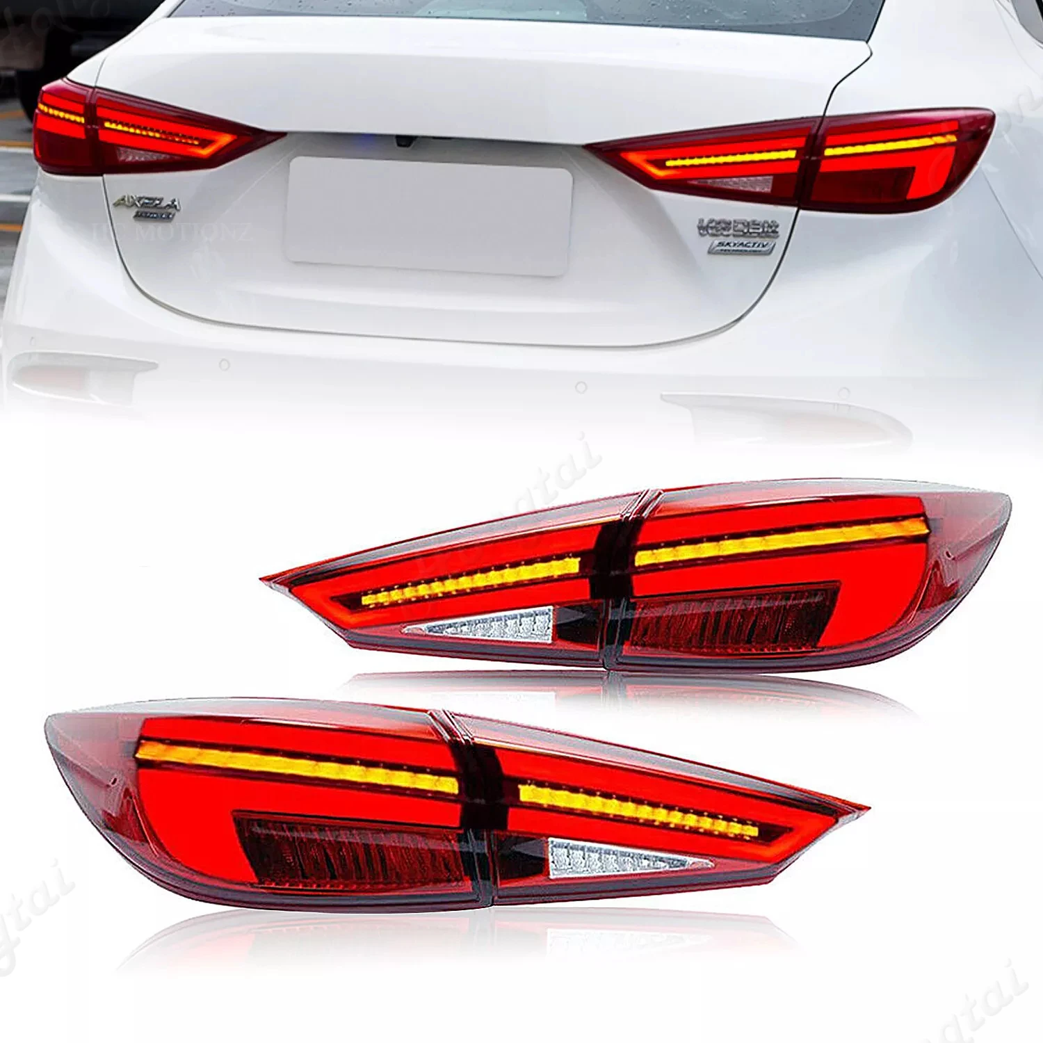 Pair Tail Light Assembly LED Tail Lights for 2014-2019 Mazda 3 Sedan Rear Tail Light Warning Brake Stop Light Turn Signal Lamp
Pair Tail Light Assembly LED Tail Lights for 2014-2019 Mazda 3 Sedan Rear Tail Light Warning Brake Stop Light Turn Signal Lamp