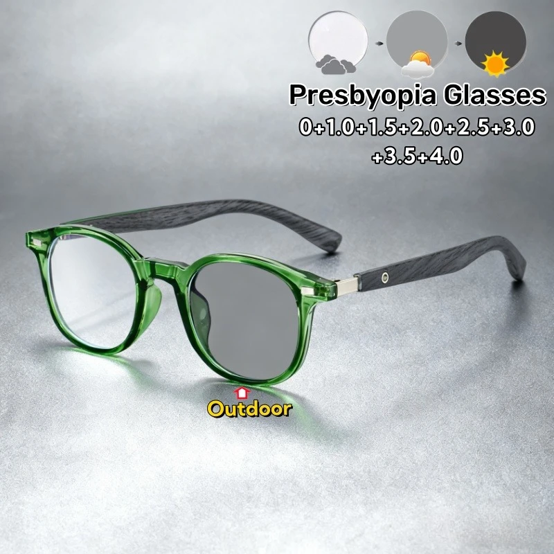 High-end Trendy Imitation Wood Mirror Frame Photochromic Presbyopia Glasses Classic Full Frame Lady and Gentleman Eyeglasses
High-end Trendy Imitation Wood Mirror Frame Photochromic Presbyopia Glasses Classic Full Frame Lady and Gentleman Eyeglasses