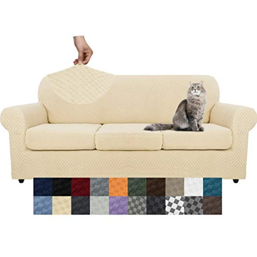 Latest Checkered 4 Pieces Couch Covers for 3 Cushion Couch Extra Large High Stretch Thickened Sofa Cover for Dogs Pets Furnitur
Latest Checkered 4 Pieces Couch Covers for 3 Cushion Couch Extra Large High Stretch Thickened Sofa Cover for Dogs Pets Furnitur