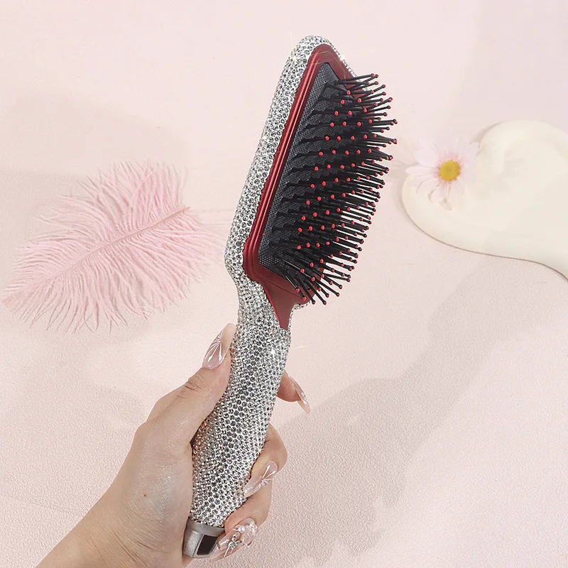 High-End Diamond-Encrusted Air Cushion Comb for Women Large Board Comb White Diamond Luxury Hairdressing Tool
High-End Diamond-Encrusted Air Cushion Comb for Women Large Board Comb White Diamond Luxury Hairdressing Tool