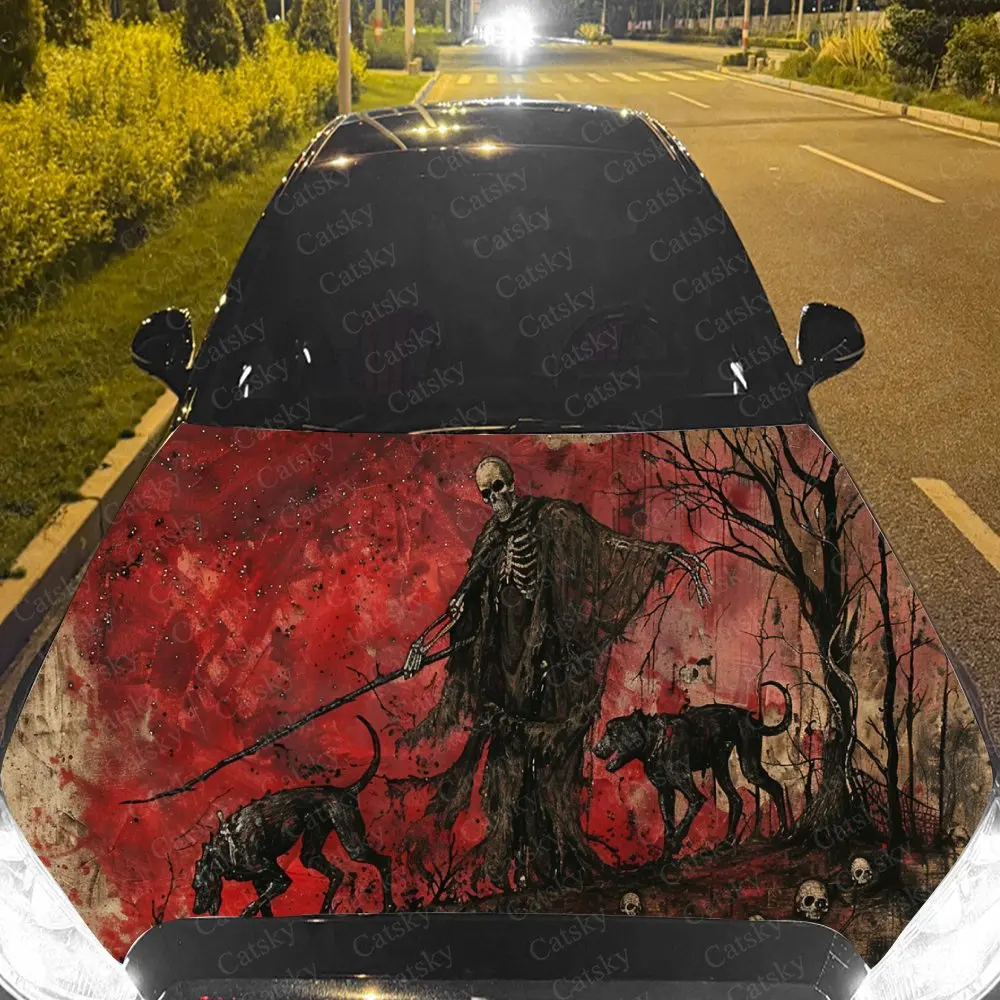 Dark Red Grim Reaper Wolf and Dogs - Dead Trees Car Cover Decal, Auto Hood Sticker, Waterproof and Self-adhesive Auto Vinyl Wrap
Dark Red Grim Reaper Wolf and Dogs - Dead Trees Car Cover Decal, Auto Hood Sticker, Waterproof and Self-adhesive Auto Vinyl Wrap