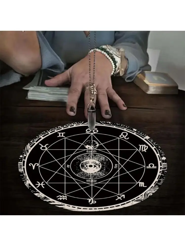 Dowsing Divinations Mat Pad Sun Moon Pattern Astrology Pendulums Chart Mat Balancing Meditations Decoration Tarots Pad
Dowsing Divinations Mat Pad Sun Moon Pattern Astrology Pendulums Chart Mat Balancing Meditations Decoration Tarots Pad