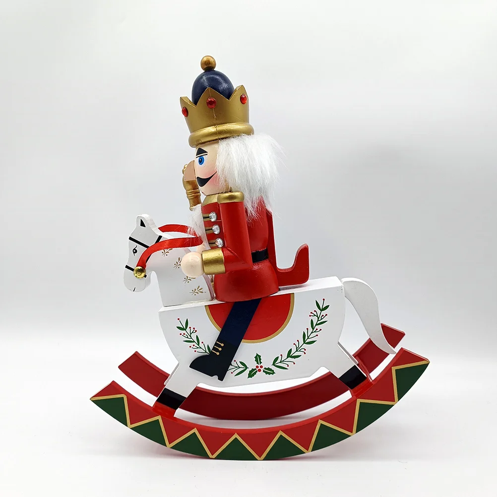 Christmas Rocking Horse Nutcracker Royal Soldier Painted Wooden Ornament Holiday Tabletop Decoration Traditional Nutcracker
Christmas Rocking Horse Nutcracker Royal Soldier Painted Wooden Ornament Holiday Tabletop Decoration Traditional Nutcracker
